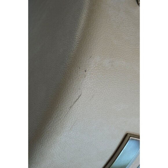 Vintage 60s Samsonite Hat Box Round Luggage Train Case Cream Travel Peach Satin - Picture 6 of 16